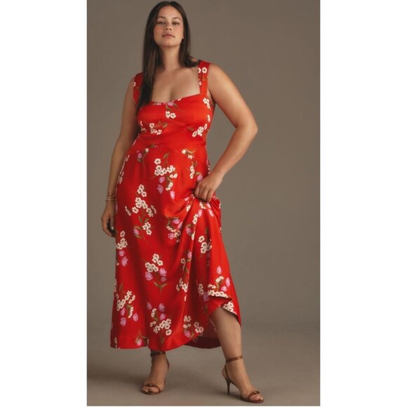 Maeve Sleeveless d Seamed Slip Midi Dress 3X - Picture 1 of 4